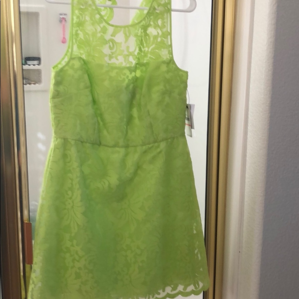 Lime Green Laundry by Shelli Segal dress.